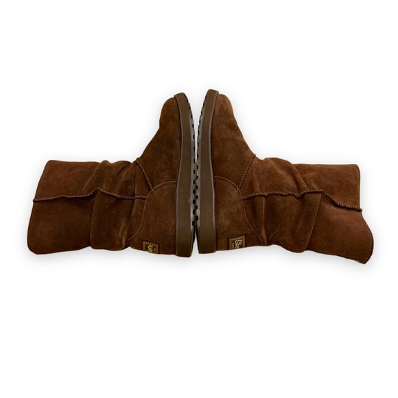 Sketchers Keepsake 2.0 Upland slip-on dark brown suede boot faux fur lining 7.5 - Picture 10 of 16